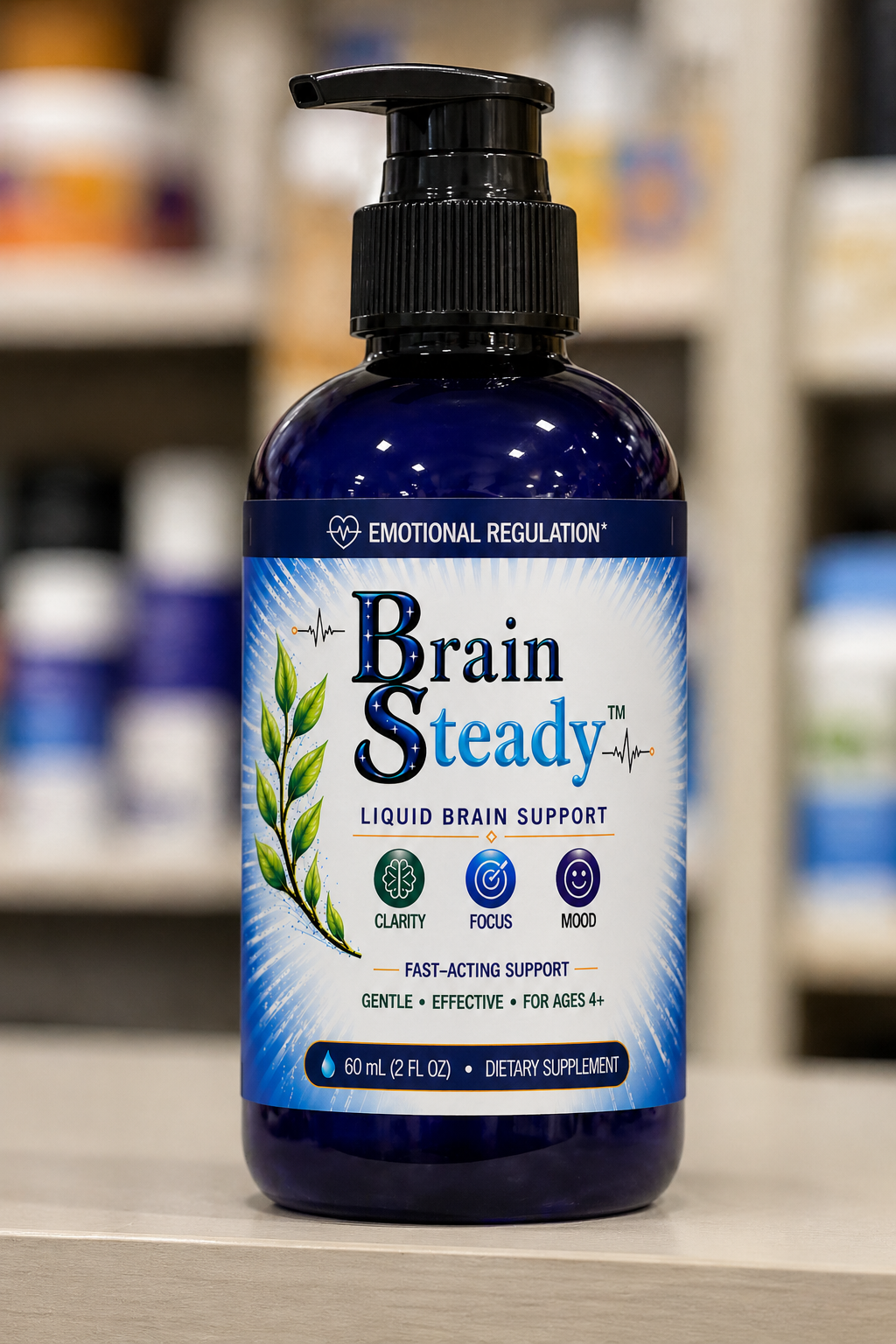BrainSteady Liquid Brain Support bottle